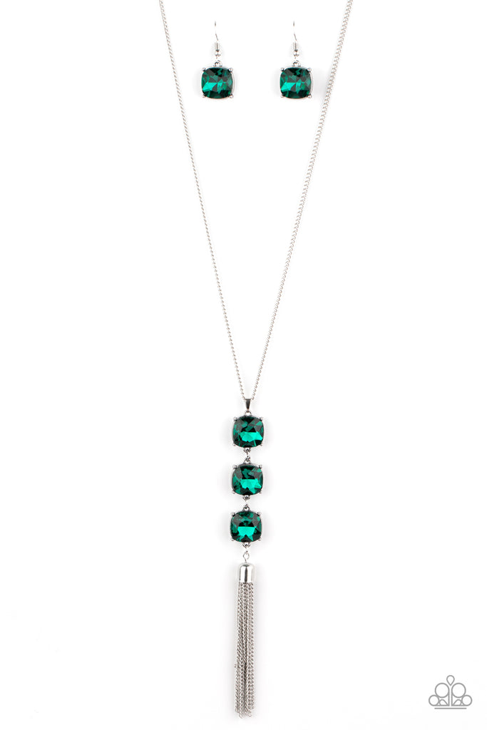 GLOW Me The Money-Green Paparazzi Necklace - The Sassy Sparkle