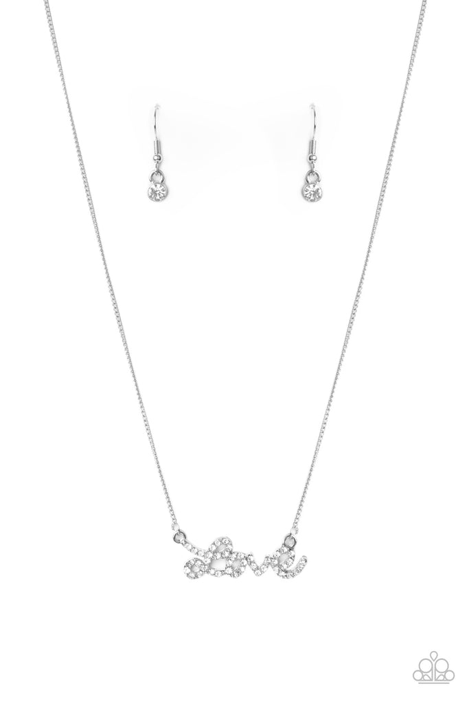 Head Over Heels In Love - White Necklace-Paparazzi - The Sassy Sparkle