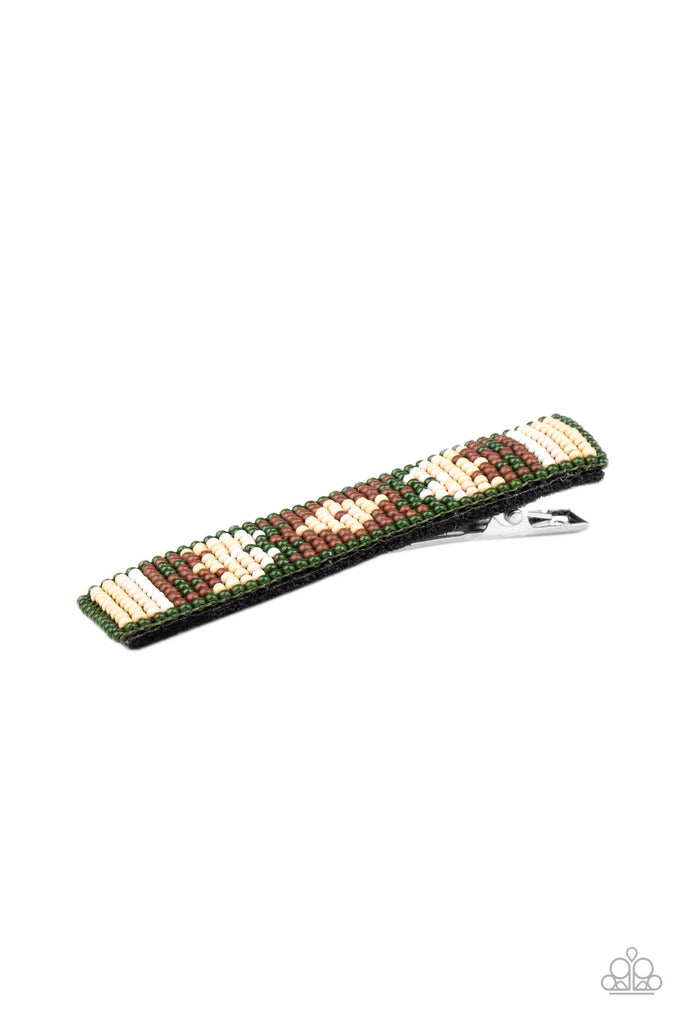 Lay Of The Desert - Multi Seed Bead Hair Clip-Paparazzi