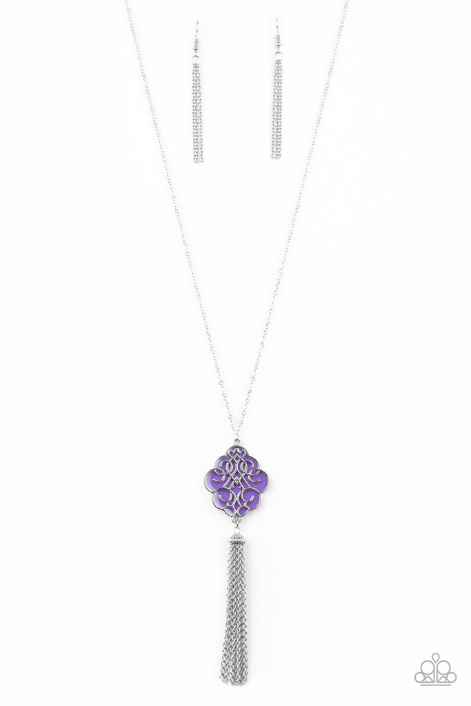 Malibu Mandala - Purple Necklace-Paparazzi