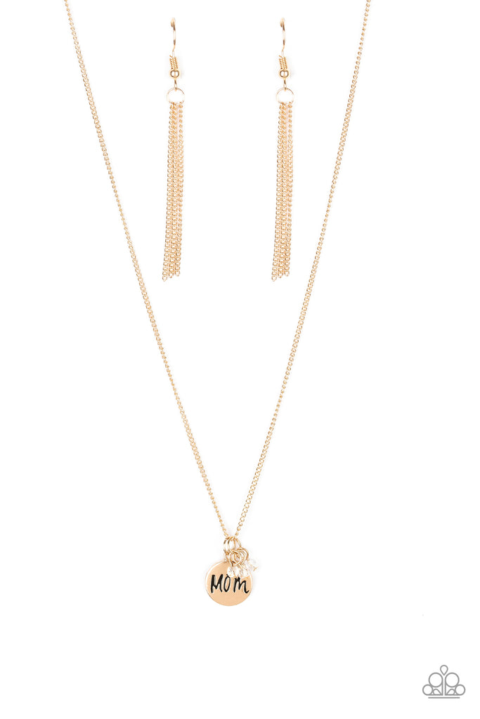 Mom Mode-Gold Paparazzi Necklace - The Sassy Sparkle