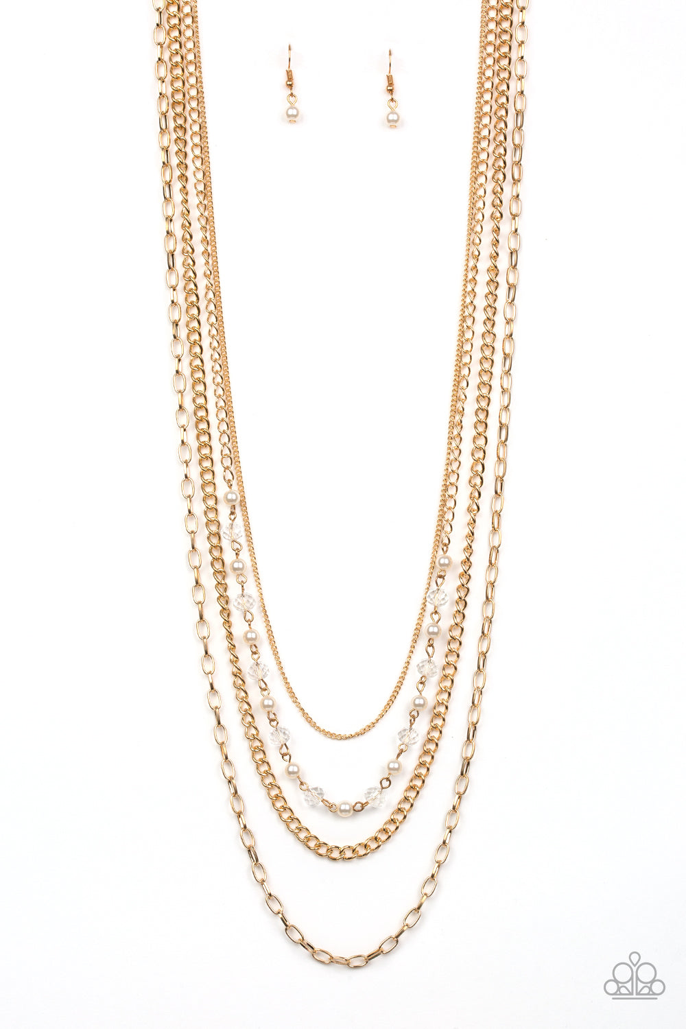 Gold long on sale necklace paparazzi