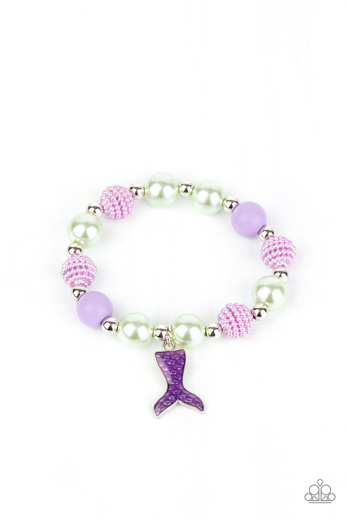 Starlet Shimmer Bracelet-Pearl and Bead-Mermaid Tail-Paparazzi - The Sassy Sparkle