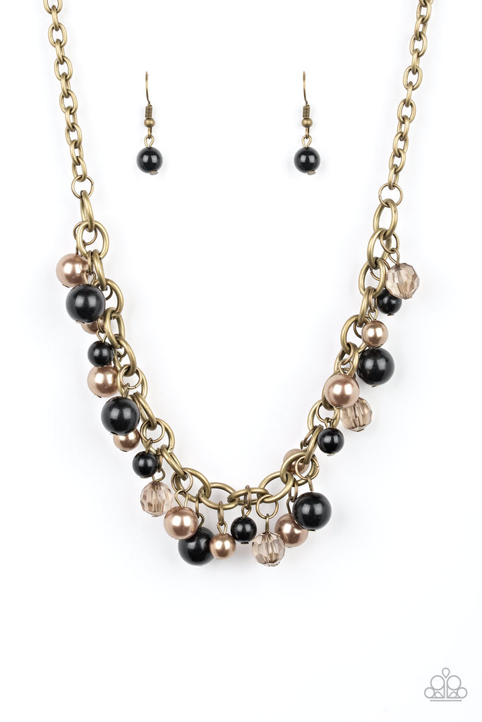 The GRIT Crowd-Black and Brass Paparazzi Necklace - The Sassy Sparkle