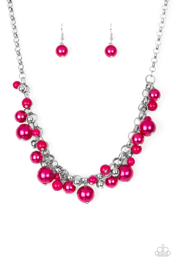 The Upstater-Pink Necklace-Pearl-Paparazzi - The Sassy Sparkle