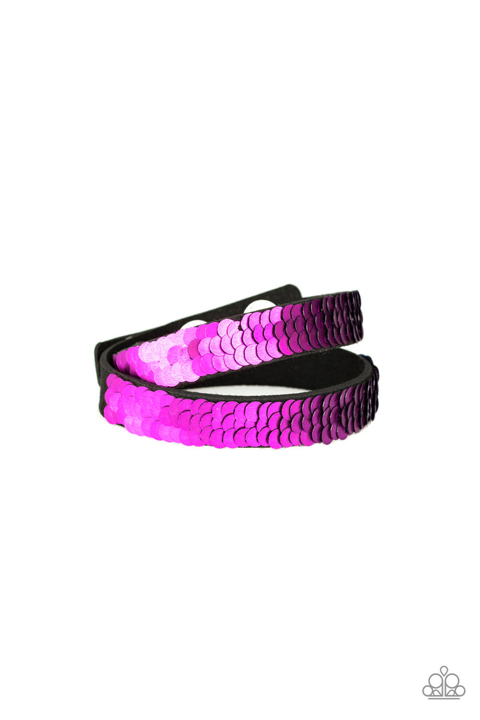 Under the Sequins-Purple/Blue Urban Wrap Bracelet - The Sassy Sparkle