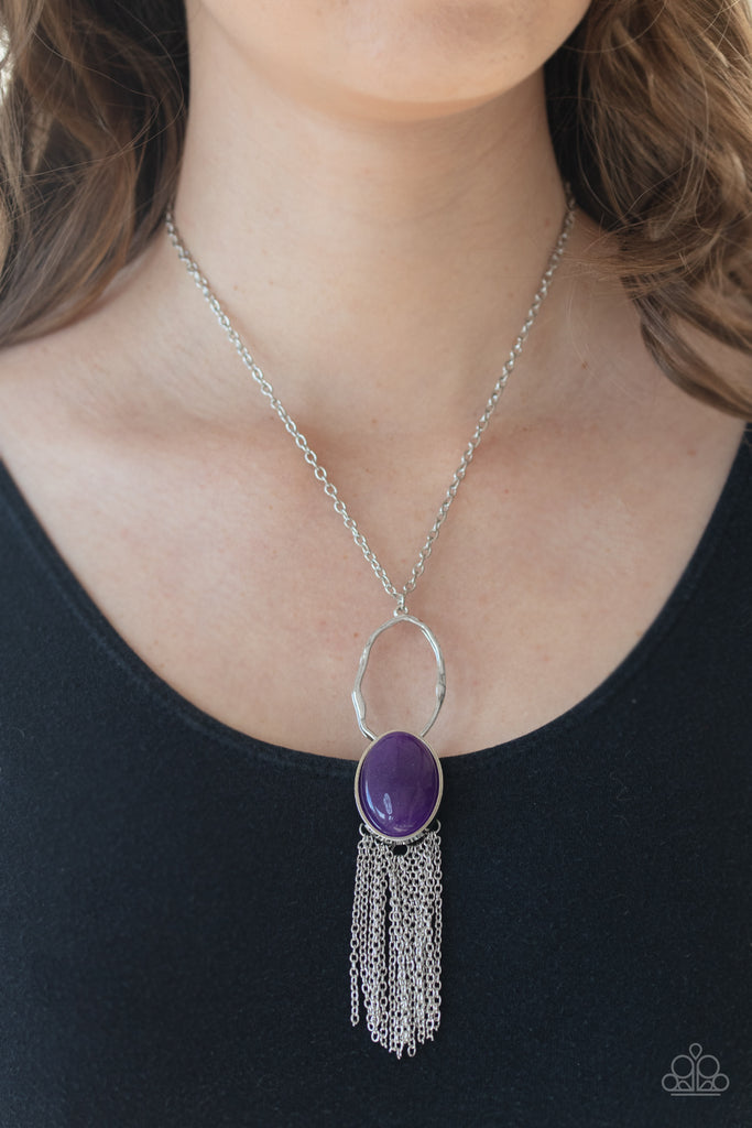 Dewy Desert - Purple Necklace-Paparazzi