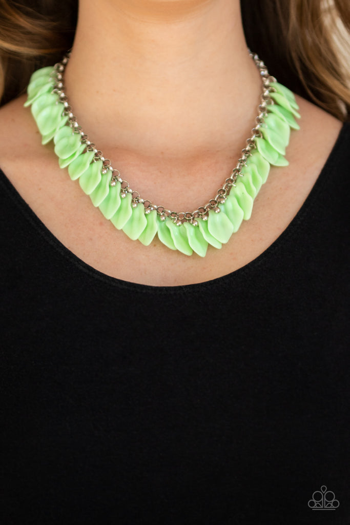 Super Bloom - Green Necklace-Paparazzi