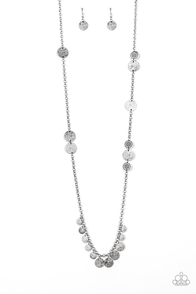 Trailblazing Trinket - Silver-Paparazzi Necklace - The Sassy Sparkle