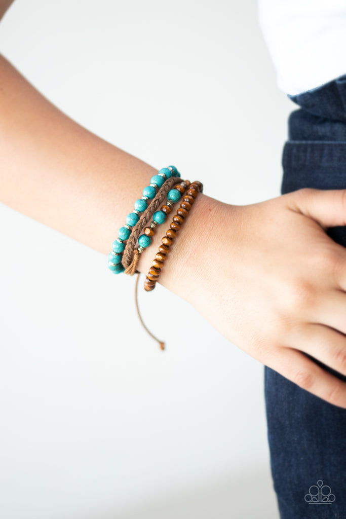 Renewable Energy - Blue Stone Bracelet-Paparazzi