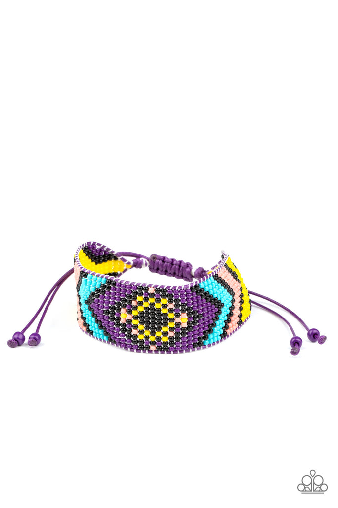 Desert Dive - Purple Seed Bead Bracelet-Paparazzi