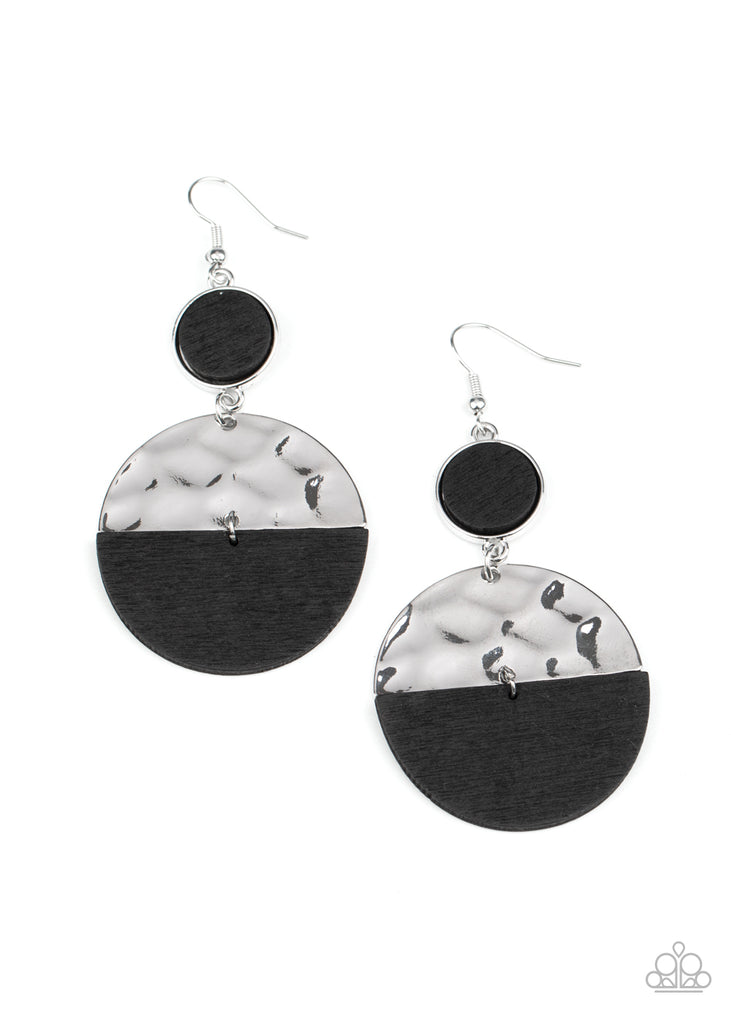 Natural Element - Black Paparazzi Earring - The Sassy Sparkle