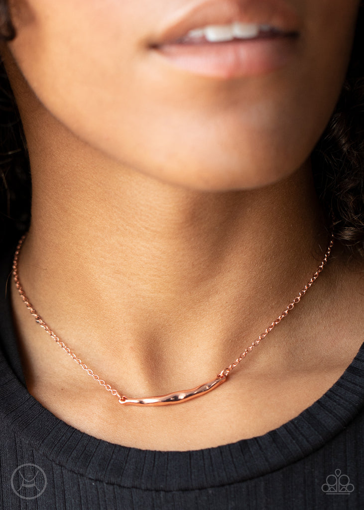 Taking It Easy - Copper Choker Necklace-Paparazzi