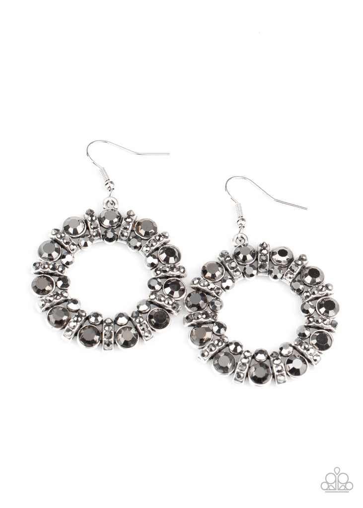 Baby, It’s Cold Outside - Silver Earring-Paparazzi - The Sassy Sparkle