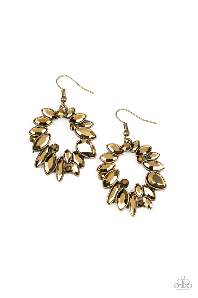 Try as I DYNAMITE - Brass-Paparazzi Earring - The Sassy Sparkle