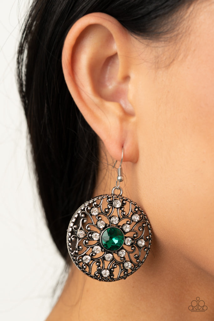 GLOW Your True Colors - Green Earring-Paparazzi