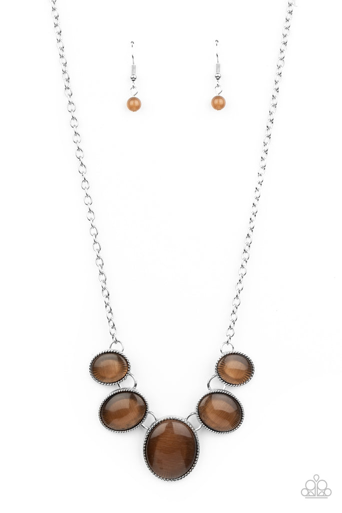 One Can Only GLEAM - Brown Necklace-Paparazzi