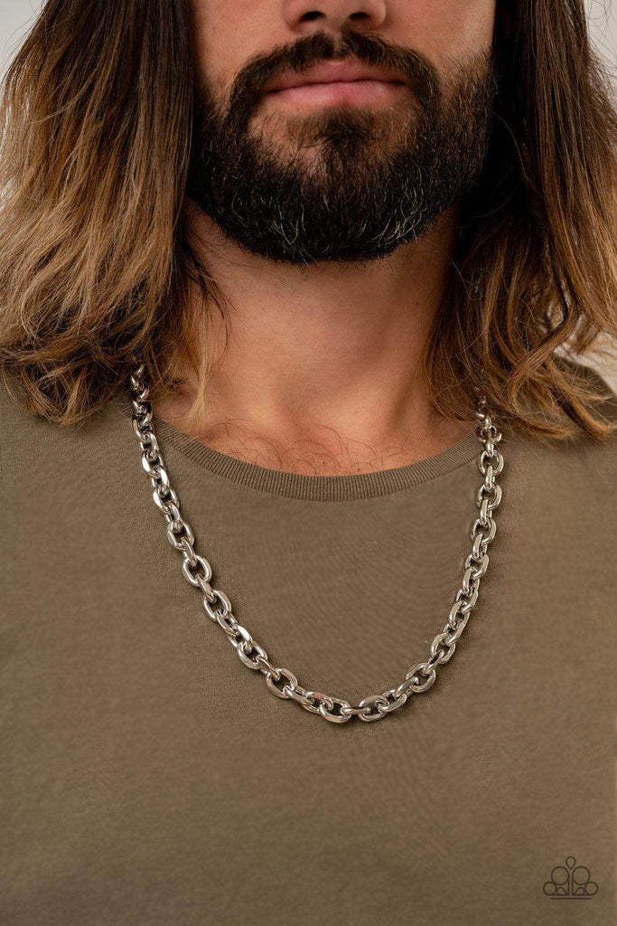 Steel Trap - Silver Urban Necklace-Paparazzi