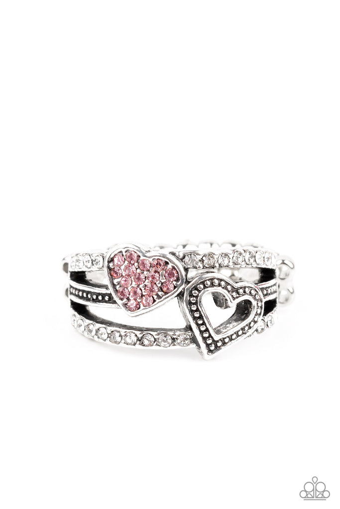 You Make My Heart BLING - Pink Ring-Paparazzi - The Sassy Sparkle