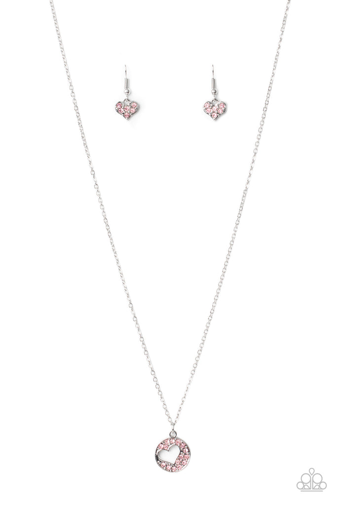 Bare Your Heart - Pink Necklace-Paparazzi - The Sassy Sparkle
