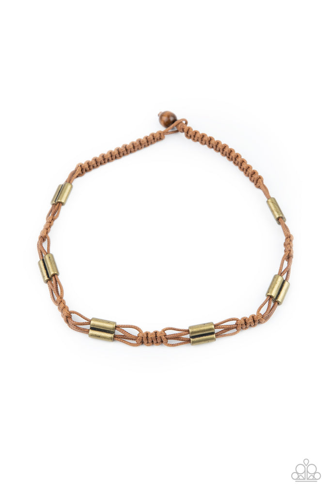 Offshore Drifter - Brown Urban Necklace-Paparazzi - The Sassy Sparkle