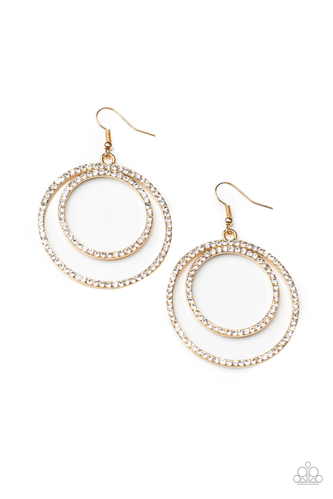 Radiating Refinement - Gold Earring-Paparazzi - The Sassy Sparkle