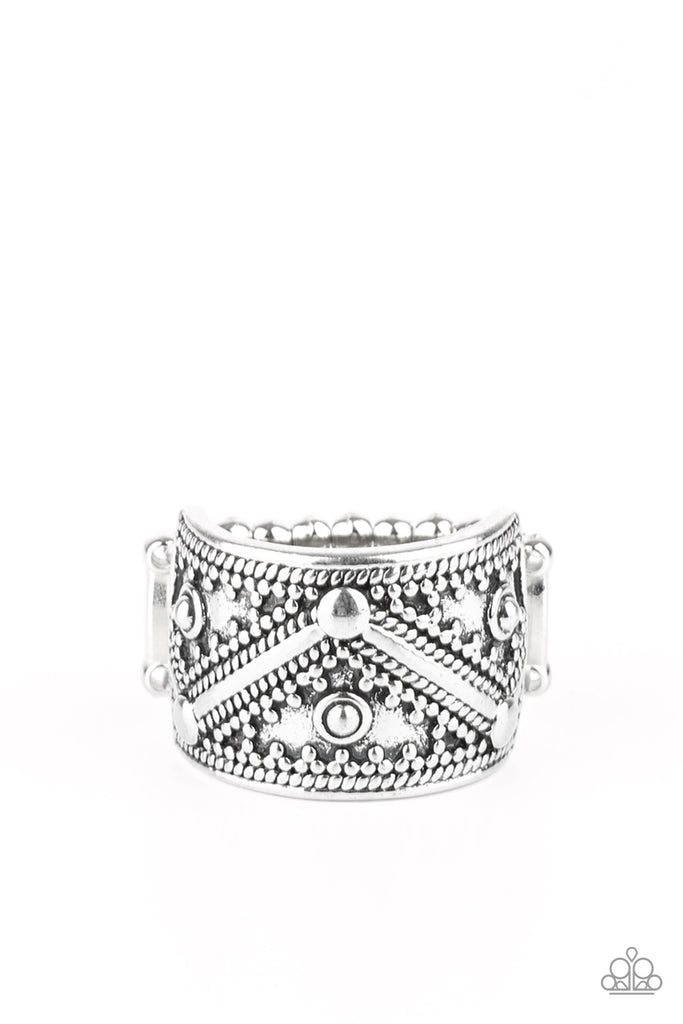 Primal Patterns - Silver Ring-Paparazzi - The Sassy Sparkle