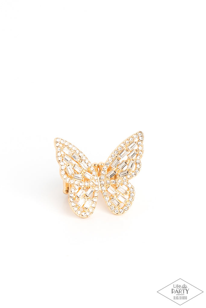 Flauntable Flutter - Gold Paparazzi Ring - The Sassy Sparkle