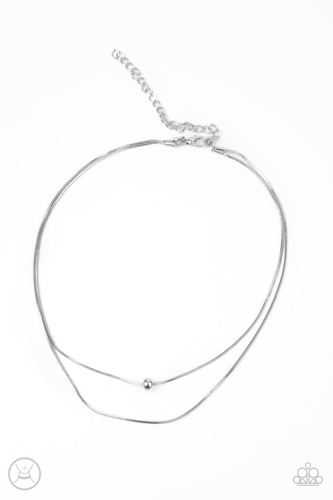 Super Slim - Silver Choker Necklace-Paparazzi