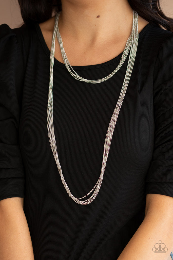 Save Your TIERS - Silver Necklace-Paparazzi