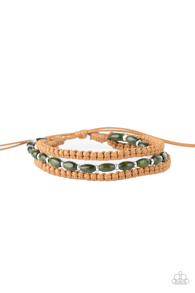 Refreshingly Rural - Green Urban Bracelet-Paparazzi - The Sassy Sparkle