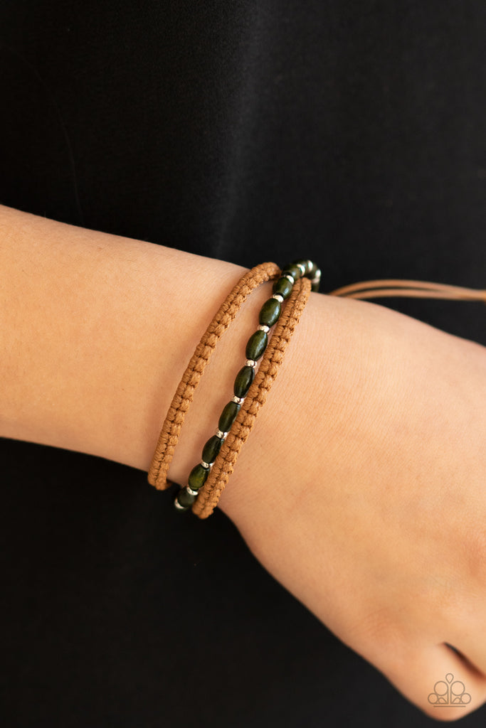 Refreshingly Rural - Green Urban Bracelet-Paparazzi