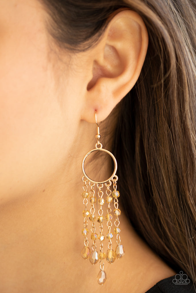 Dazzling Delicious - Gold Earring-Paparazzi
