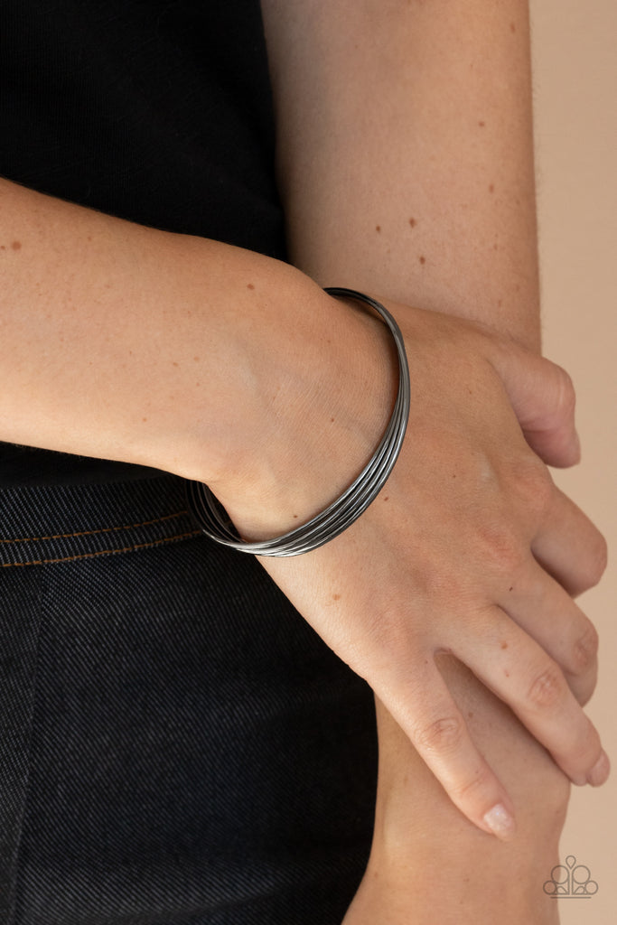 Bringing Basics Back - Gunmetal Bracelet-Paparazzi