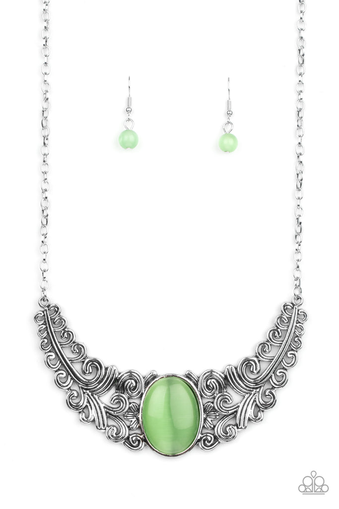 Celestial Eden - Green Necklace-Paparazzi - The Sassy Sparkle