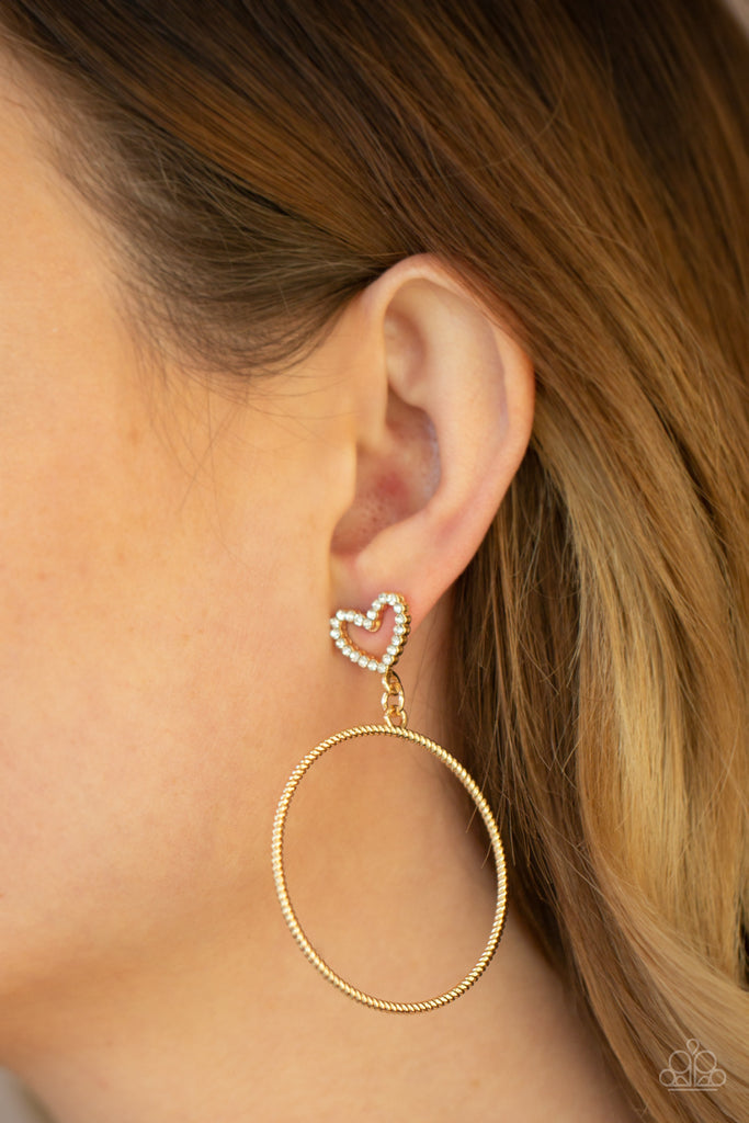 Love Your Curves - Gold Earring-Paparazzi