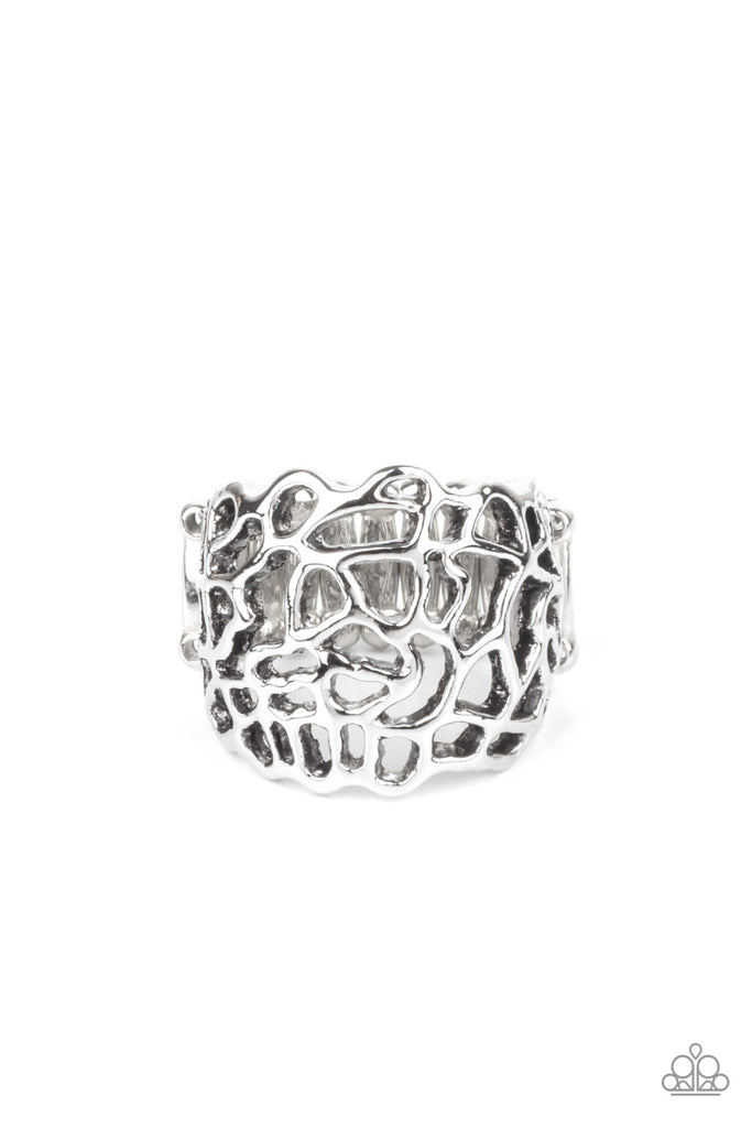 Get Your FRILL - Silver Ring-Paparazzi Jewelry - The Sassy Sparkle