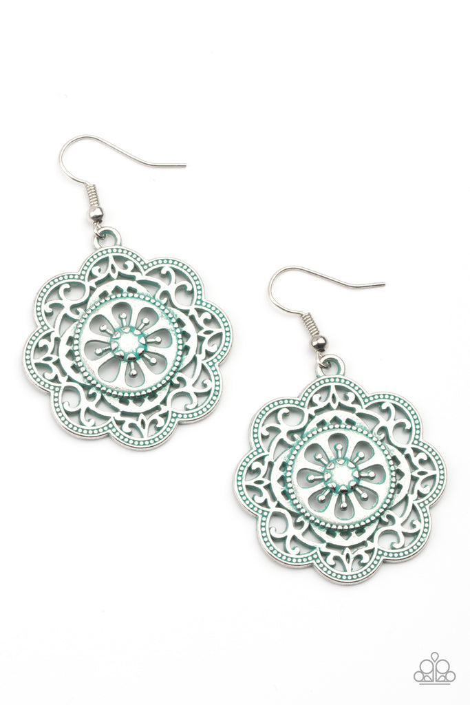 Western Mandalas - Blue Earring-Paparazzi