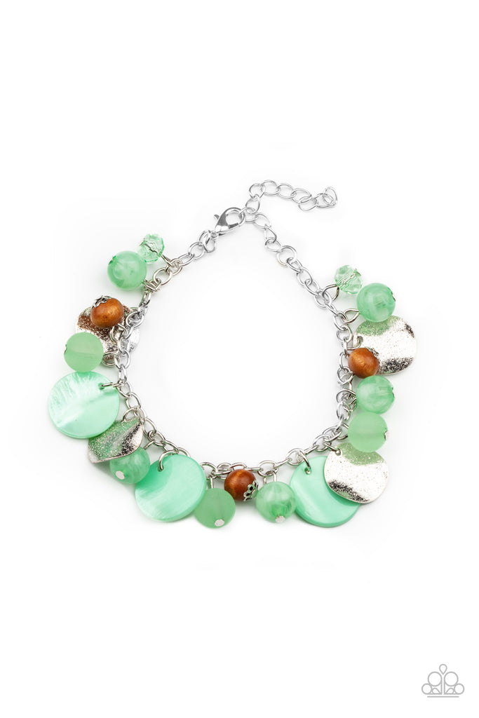 Springtime Springs - Green Bracelet-Paparazzi