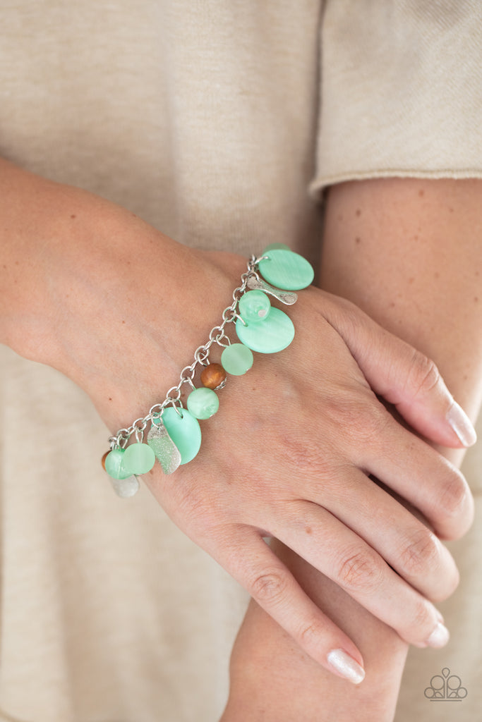 Springtime Springs - Green Bracelet-Paparazzi