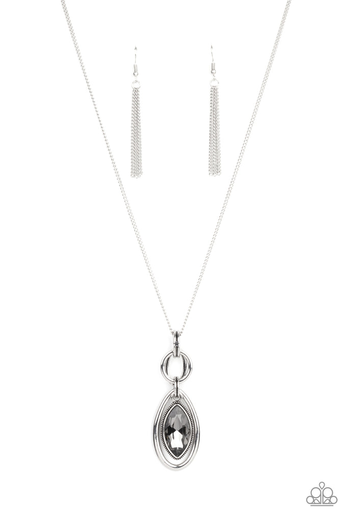 Glamorously Glaring - Silver Necklace-Paparazzi