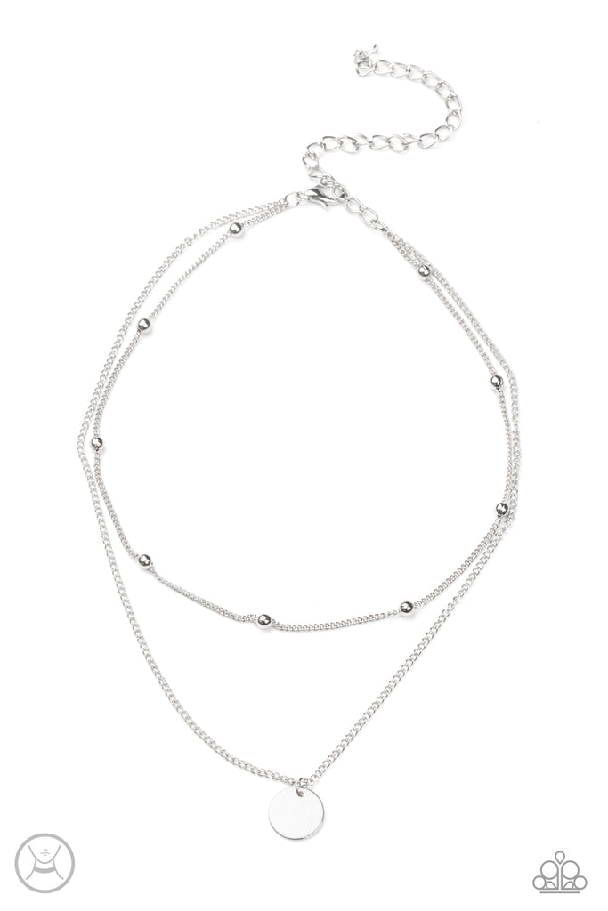 Modestly Minimalist - Silver Necklace-Paparazzi - The Sassy Sparkle