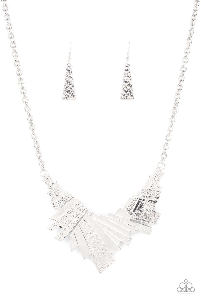 Happily Ever AFTERSHOCK - Silver Necklace-Paparazzi - The Sassy Sparkle