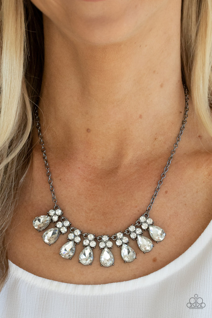 Sparkly Ever After - Black Gunmetal Necklace-Paparazzi