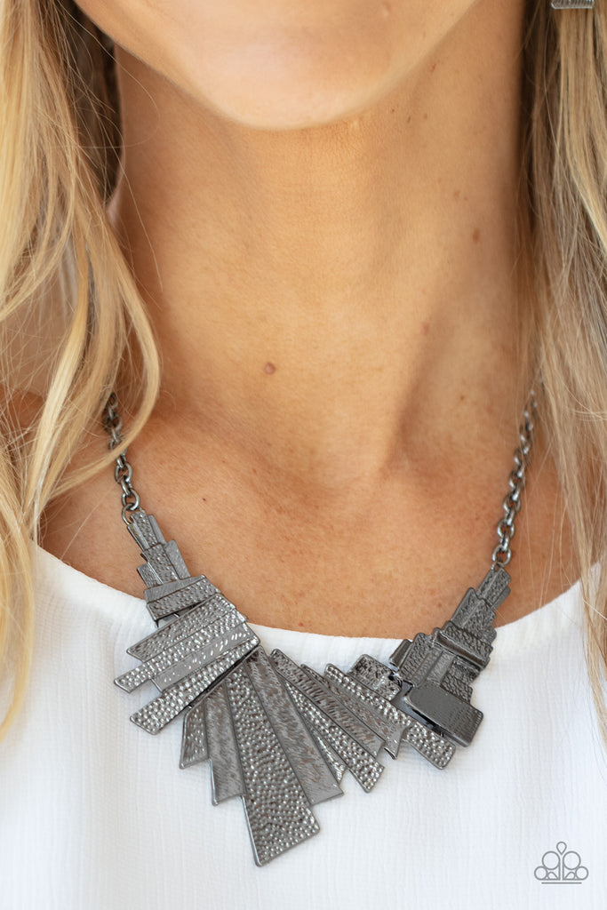 Happily Ever AFTERSHOCK - Black Gunmetal Necklace-Paparazzi