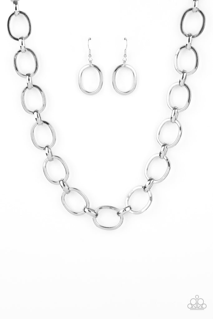 HAUTE-ly Contested - Silver Necklace-Paparazzi