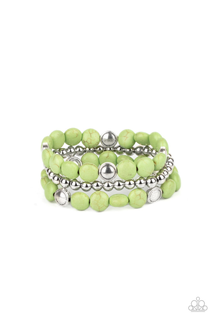 Desert Verbena - Green Stone Bracelet-Paparazzi - The Sassy Sparkle