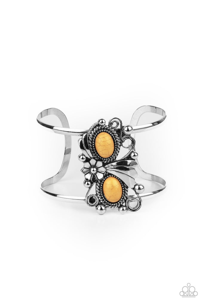 Mojave Flower Girl - Yellow Stone Bracelet-Paparazzi