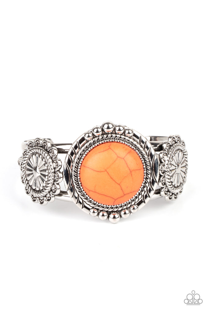 Mojave Motif - Orange Stone Bracelet-Paparazzi - The Sassy Sparkle
