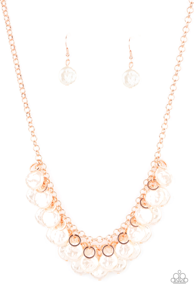 BEACHFRONT and Center - Copper Necklace-Paparazzi - The Sassy Sparkle